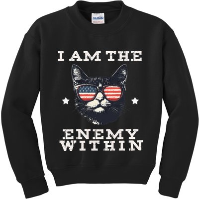 I Am The Enemy Within American Cat Kids Sweatshirt
