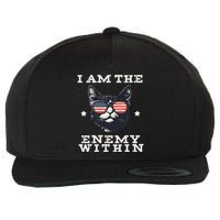 I Am The Enemy Within American Cat Wool Snapback Cap