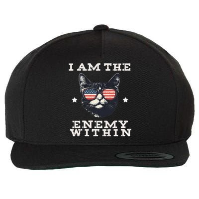 I Am The Enemy Within American Cat Wool Snapback Cap