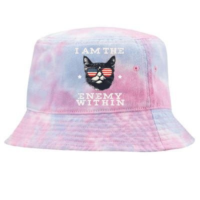 I Am The Enemy Within American Cat Tie-Dyed Bucket Hat