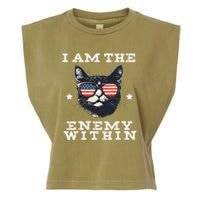 I Am The Enemy Within American Cat Garment-Dyed Women's Muscle Tee