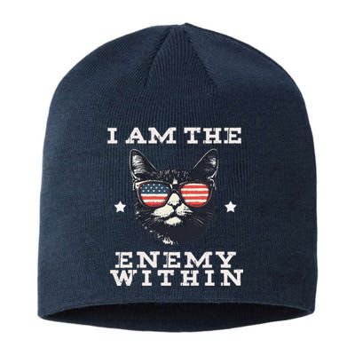 I Am The Enemy Within American Cat Sustainable Beanie