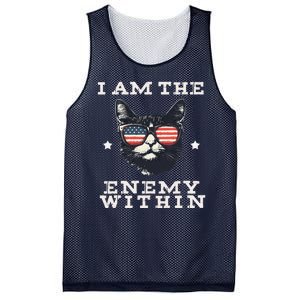 I Am The Enemy Within American Cat Mesh Reversible Basketball Jersey Tank