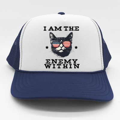 I Am The Enemy Within American Cat Trucker Hat