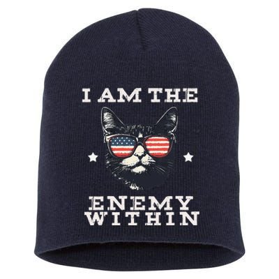 I Am The Enemy Within American Cat Short Acrylic Beanie