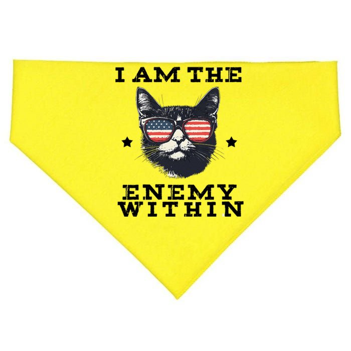 I Am The Enemy Within American Cat USA-Made Doggie Bandana