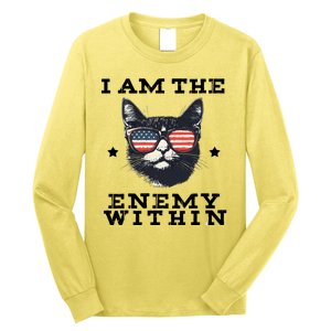 I Am The Enemy Within American Cat Long Sleeve Shirt