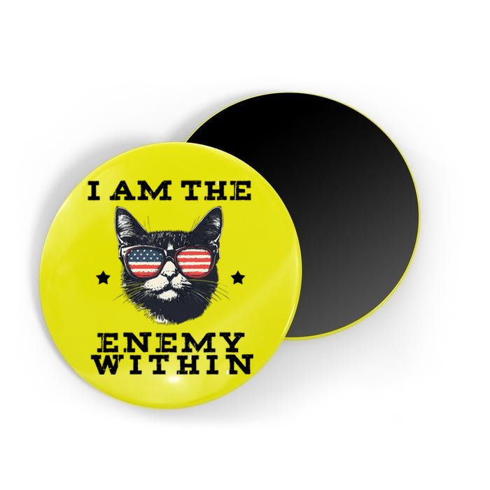 I Am The Enemy Within American Cat Magnet