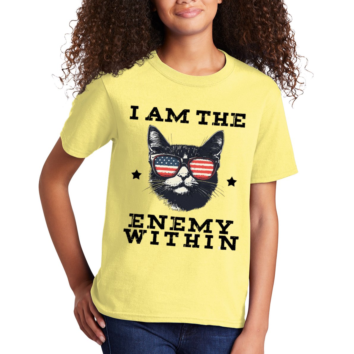 I Am The Enemy Within American Cat Kids T-Shirt