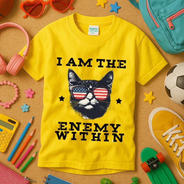 I Am The Enemy Within American Cat Kids T-Shirt
