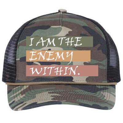 I Am The Enemy Within Retro Rope Trucker Hat Cap