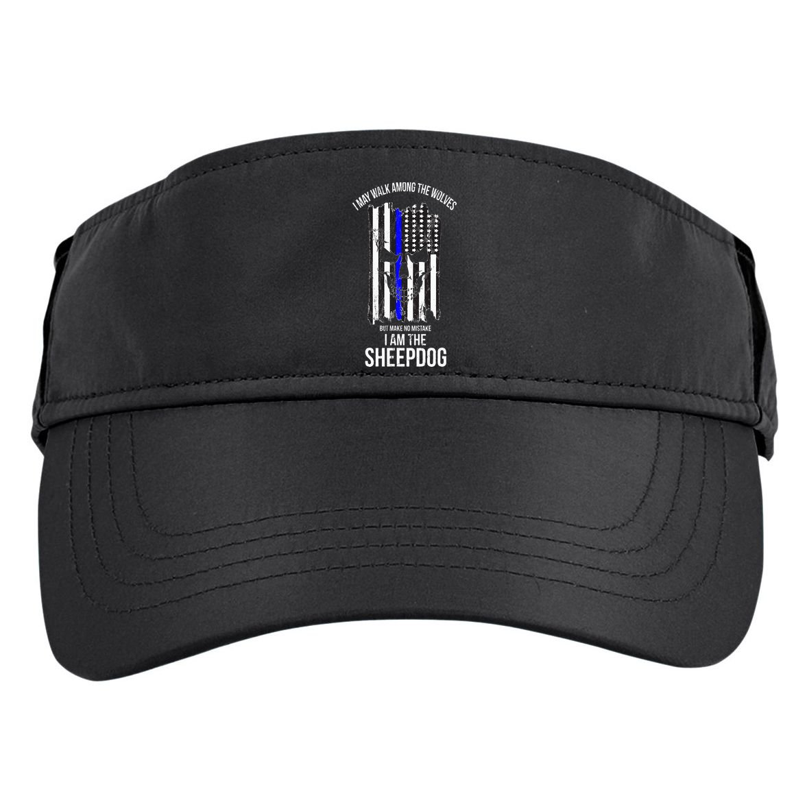 I Am The Sheepdog I Walk Among The Wolves Police Adult Drive Performance Visor
