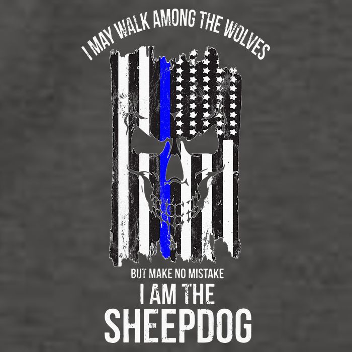 I Am The Sheepdog I Walk Among The Wolves Police Vector Backpack