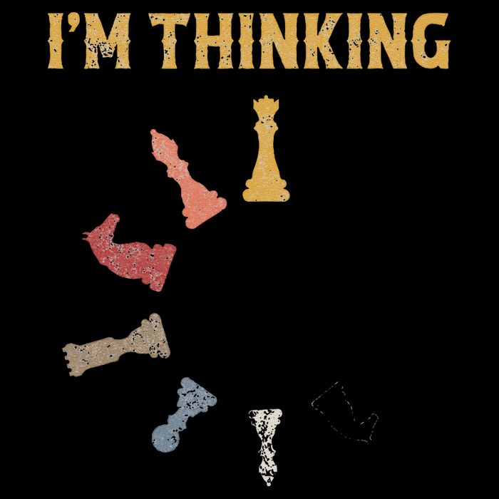 I Am Thinking Chess Pieces IM Thinking Chess Player Lover Flat Bill Trucker Hat