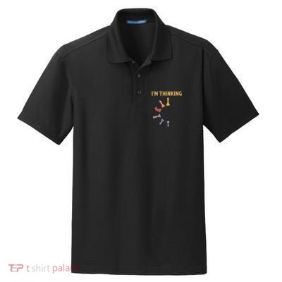 I Am Thinking Chess Pieces IM Thinking Chess Player Lover Dry Zone Grid Polo