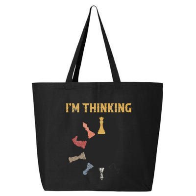 I Am Thinking Chess Pieces IM Thinking Chess Player Lover 25L Jumbo Tote