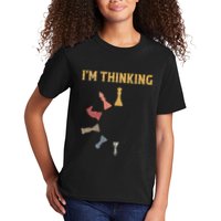 I Am Thinking Chess Pieces IM Thinking Chess Player Lover Kids T-Shirt
