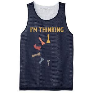 I Am Thinking Chess Pieces IM Thinking Chess Player Lover Mesh Reversible Basketball Jersey Tank