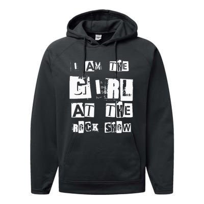 I Am The Girl At The R.O.C.K Show Rock Music Lover Performance Fleece Hoodie