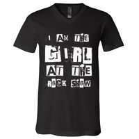 I Am The Girl At The R.O.C.K Show Rock Music Lover V-Neck T-Shirt