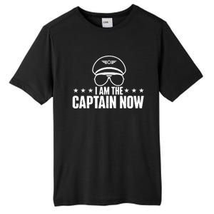 I Am The Captain Now Airplane Aircraft Lover Airline Pilot Tall Fusion ChromaSoft Performance T-Shirt