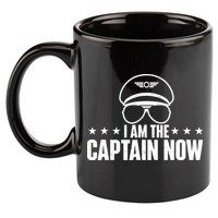 I Am The Captain Now Airplane Aircraft Lover Airline Pilot 11oz C Handle Ceramic Mug