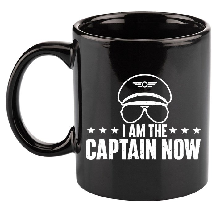 I Am The Captain Now Airplane Aircraft Lover Airline Pilot 11oz C Handle Ceramic Mug