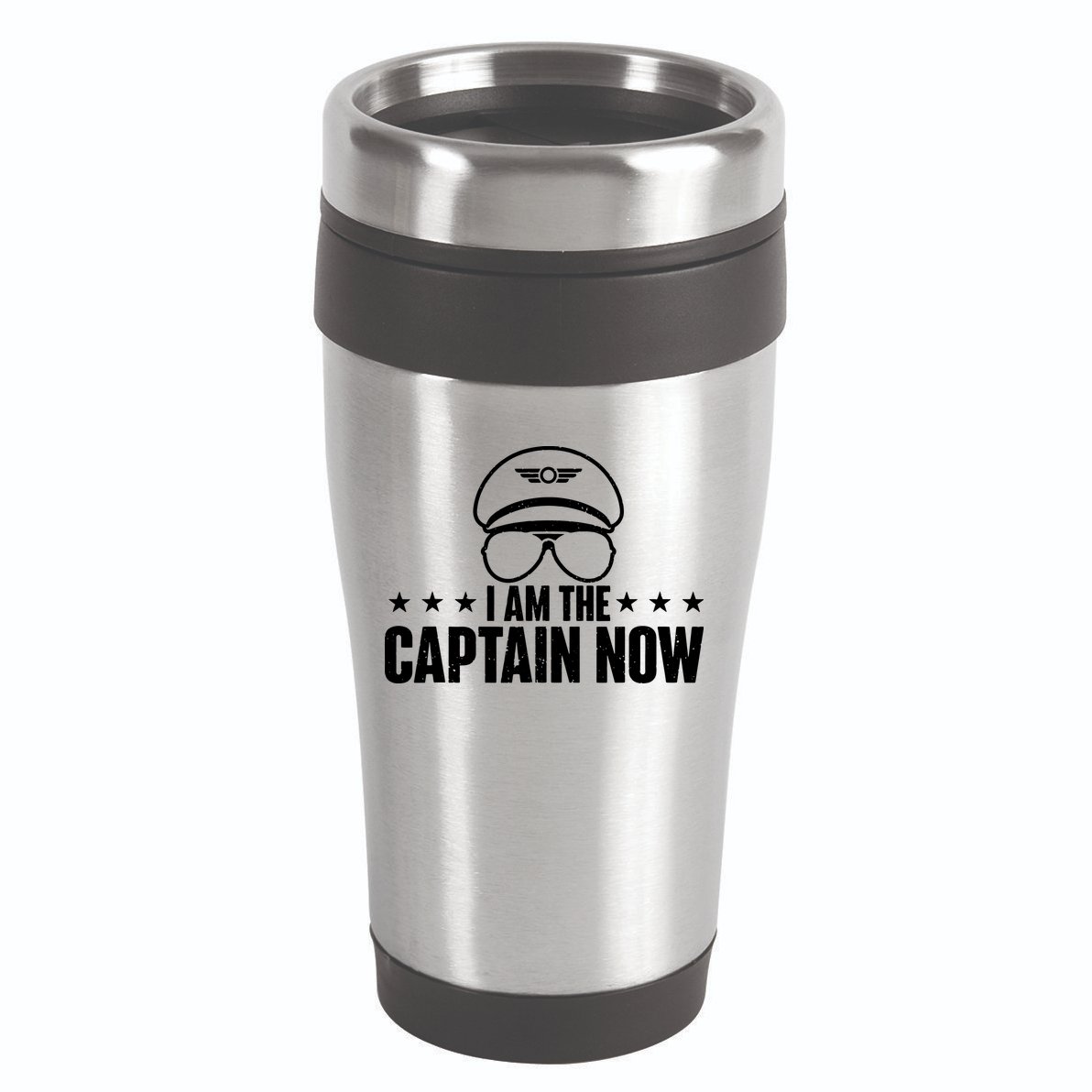 I Am The Captain Now Airplane Aircraft Lover Airline Pilot 16oz Travel Tumbler