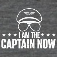 I Am The Captain Now Airplane Aircraft Lover Airline Pilot 7 Panel Mesh Trucker Snapback Hat