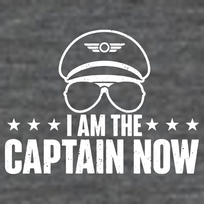I Am The Captain Now Airplane Aircraft Lover Airline Pilot 7 Panel Mesh Trucker Snapback Hat