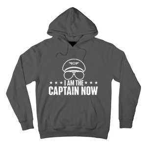 I Am The Captain Now Airplane Aircraft Lover Airline Pilot Hoodie