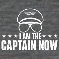 I Am The Captain Now Airplane Aircraft Lover Airline Pilot Flatbill Hat