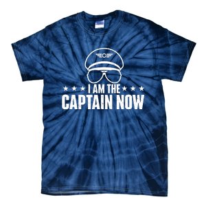 I Am The Captain Now Airplane Aircraft Lover Airline Pilot Tie-Dye T-Shirt