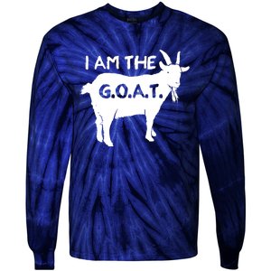 I Am The GOAT Greatest Of All Time Athletics Champion Tie-Dye Long Sleeve Shirt