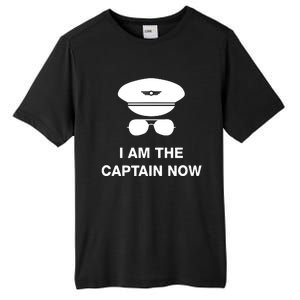 I Am The Captain Now Funny Pilot Tall Fusion ChromaSoft Performance T-Shirt