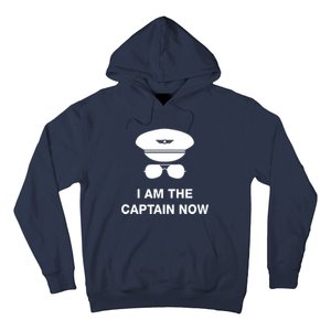 I Am The Captain Now Funny Pilot Hoodie