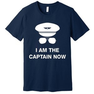 I Am The Captain Now Funny Pilot Premium T-Shirt