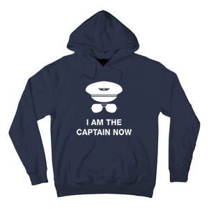 I Am The Captain Now Funny Pilot Tall Hoodie