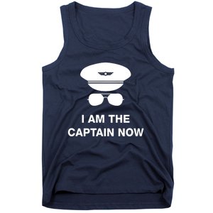 I Am The Captain Now Funny Pilot Tank Top