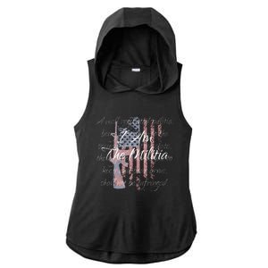 I Am The Militia Pro 2nd Amendment Proud American Flag Gift Ladies PosiCharge Tri-Blend Wicking Draft Hoodie Tank