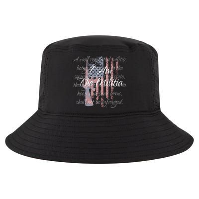 I Am The Militia Pro 2nd Amendment Proud American Flag Gift Cool Comfort Performance Bucket Hat