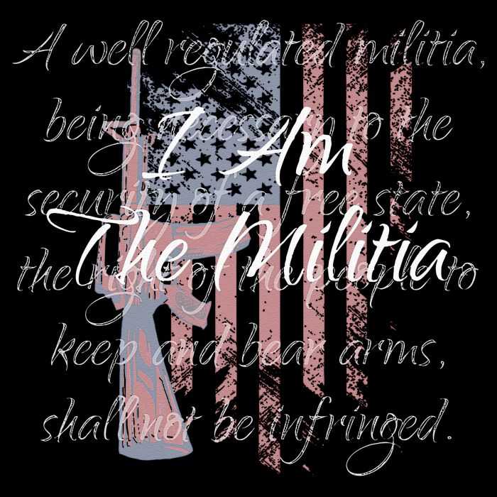 I Am The Militia Pro 2nd Amendment Proud American Flag Gift Tall T-Shirt
