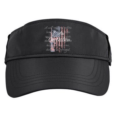 I Am The Militia Pro 2nd Amendment Proud American Flag Gift Adult Drive Performance Visor
