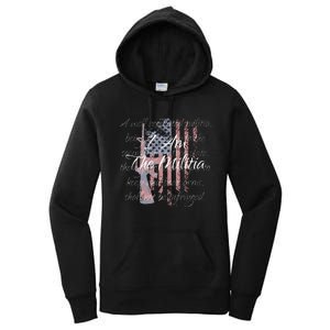 I Am The Militia Pro 2nd Amendment Proud American Flag Gift Women's Pullover Hoodie