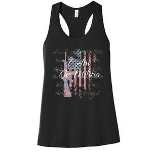 I Am The Militia Pro 2nd Amendment Proud American Flag Gift Women's Racerback Tank