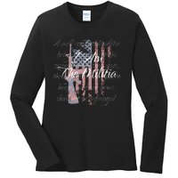 I Am The Militia Pro 2nd Amendment Proud American Flag Gift Ladies Long Sleeve Shirt