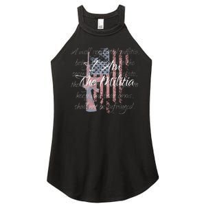 I Am The Militia Pro 2nd Amendment Proud American Flag Gift Women's Perfect Tri Rocker Tank