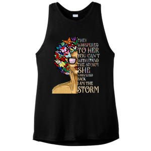 I Am The Storm Black History Month Black Queen Natural Afro Gift Ladies PosiCharge Tri-Blend Wicking Tank