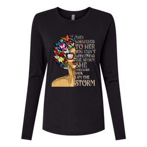 I Am The Storm Black History Month Black Queen Natural Afro Gift Womens Cotton Relaxed Long Sleeve T-Shirt