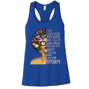 I Am The Storm Black History Month Black Queen Natural Afro Gift Women's Racerback Tank